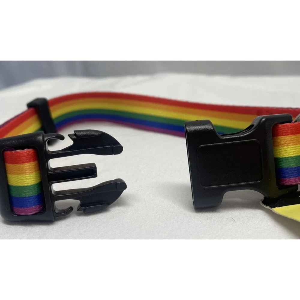 Large Adjustable Dog Native Pup Collar Slip-On Clip Rainbowcore Large New NWT